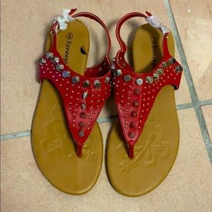 2 Sandals (red and black)